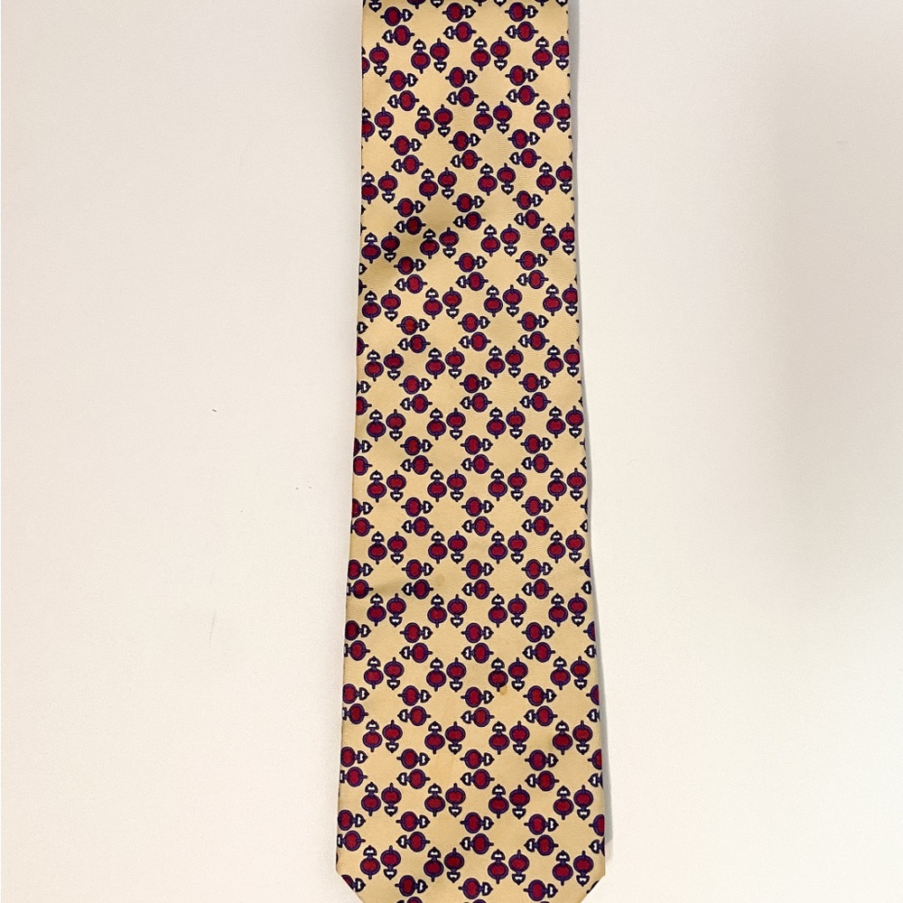 Christian Dior Monsieur Necktie Yellow Red Made in USA